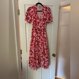 Draper James wrap dress with asymmetrical hem